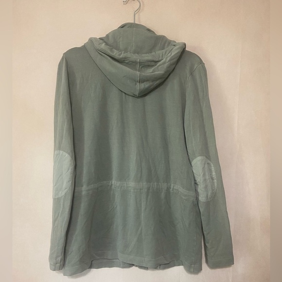 Talbots EUC size S sage green patch cargo pocket hooded zip up jacket - Picture 5 of 5
